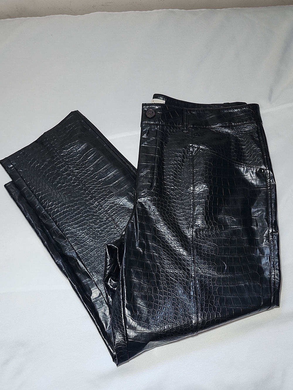a new day Black Croc-Embossed Waistband Pants